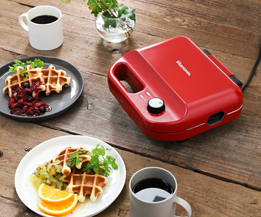 Vitantonio VWH-50-R RED Vitantonio ワッフルメーカー 赤 Vitantonio